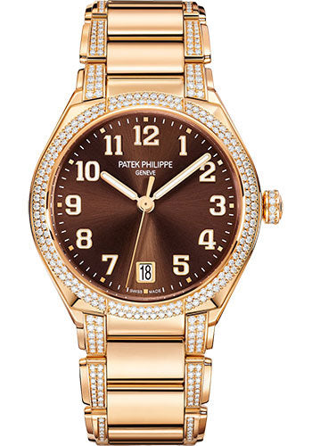 Patek Philippe Twenty~4 Automatic Watch - 36 mm Round Case - Rose Gold - Brown Dial - 7300/1201R-010